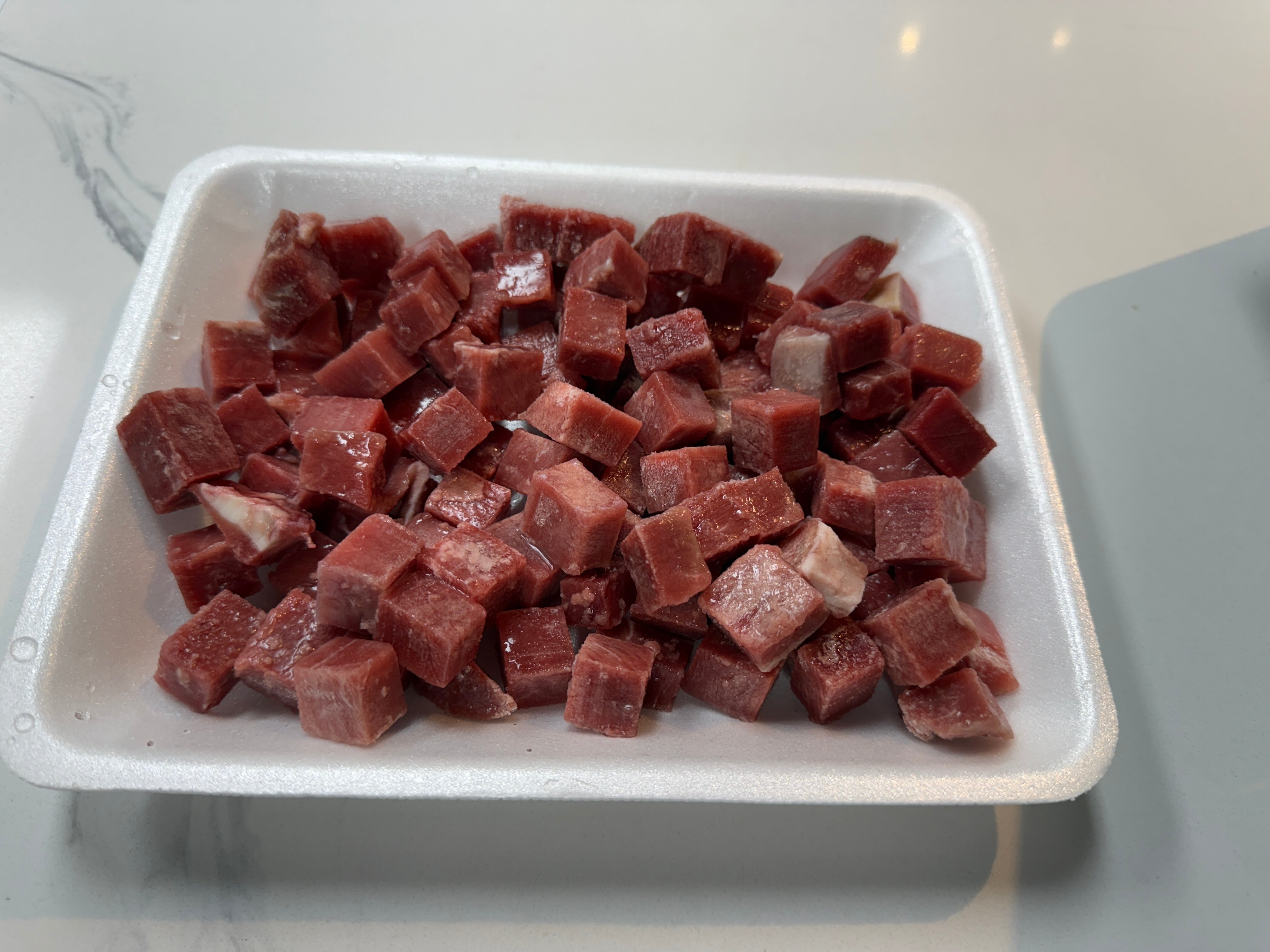 Frozen Beef Diced Cubes - 1lb