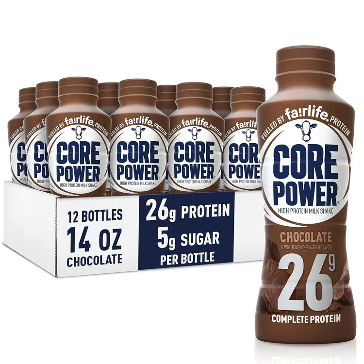 Fairlife Core Power Chocolate Protein Shake 26g – 12 Pack (14 fl oz Bottles)
