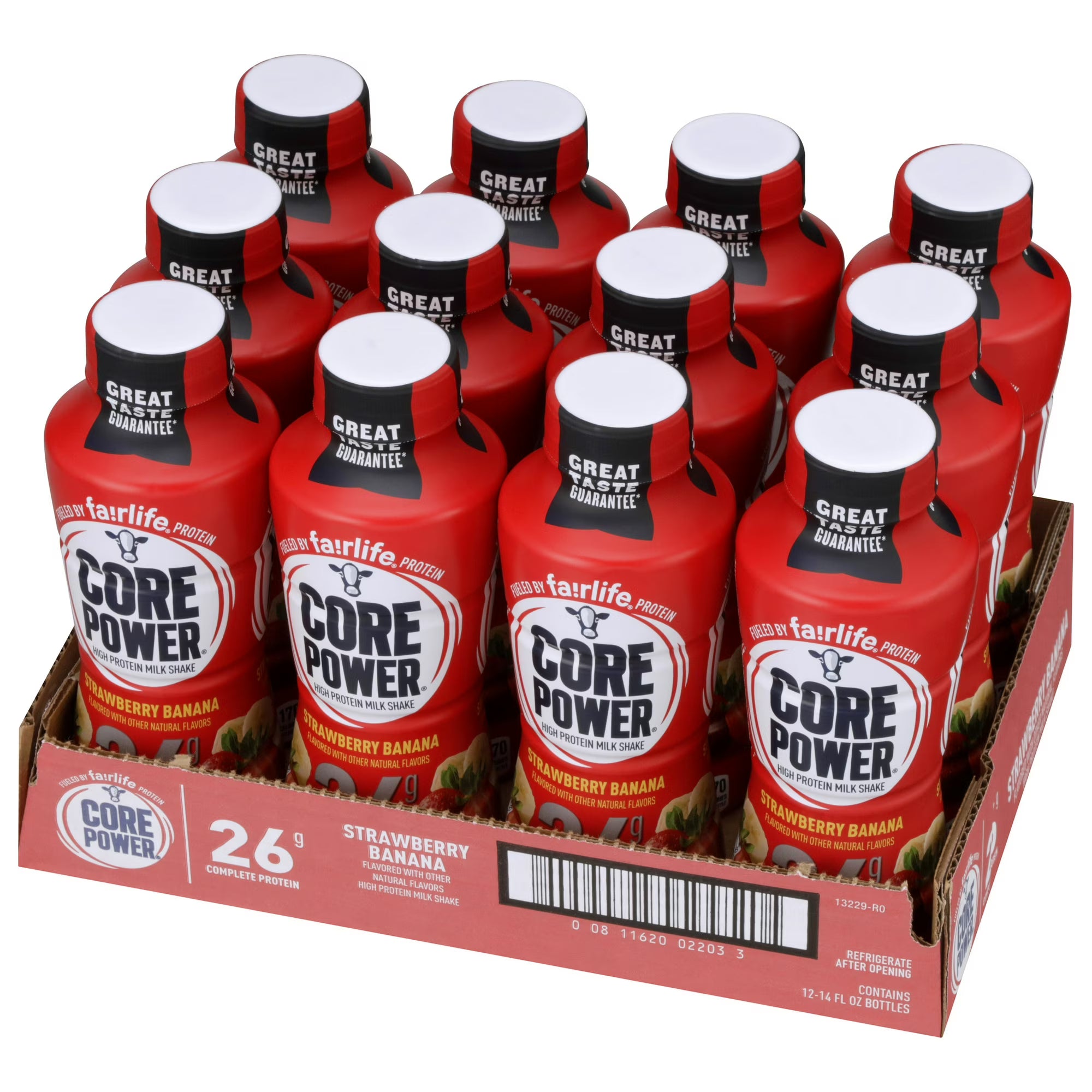 Fairlife Core Power Strawberry Banana Protein Shake 26g – 12 Pack (14 fl oz Bottles)