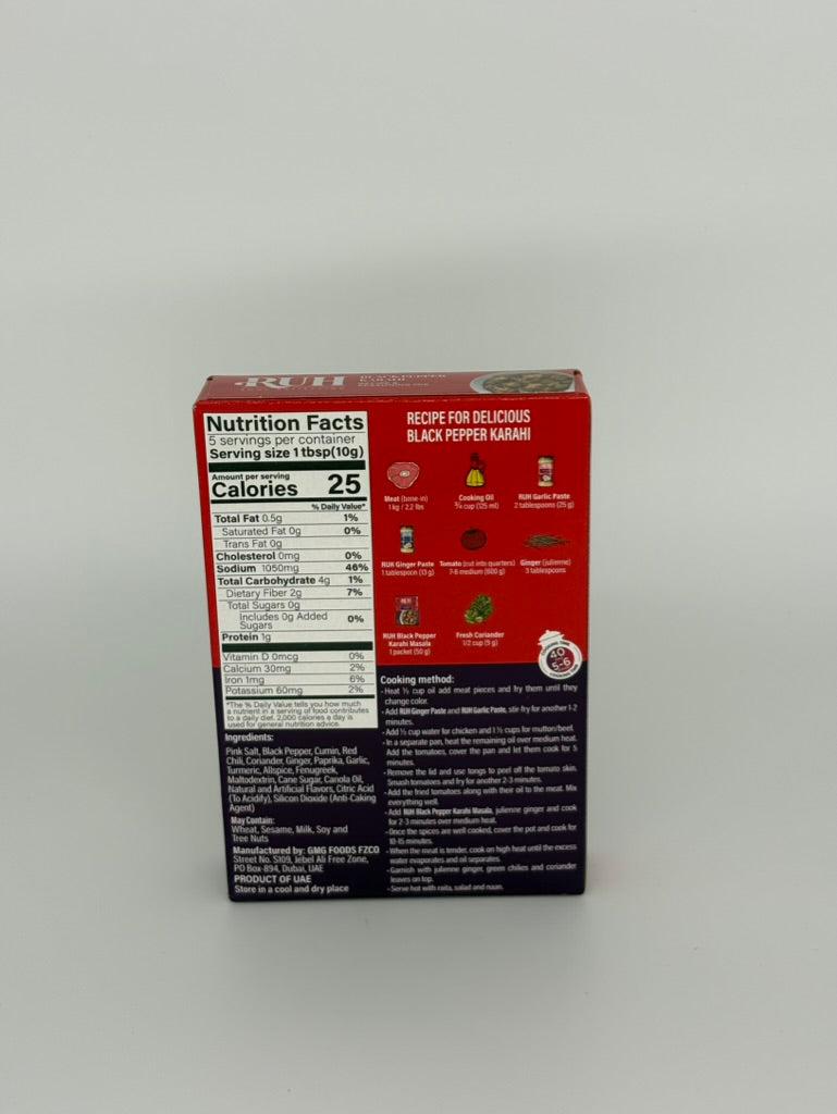 Ruh Soul Satisfying Black Pepper Karahi 50g (Pack of 2)