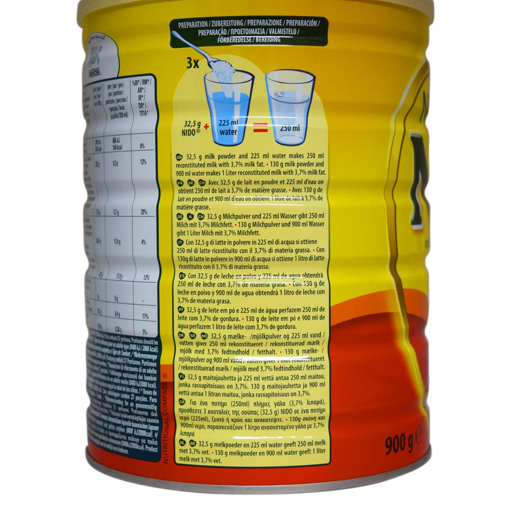 Nestle Nido Instant Full Cream Milk Powder 900g