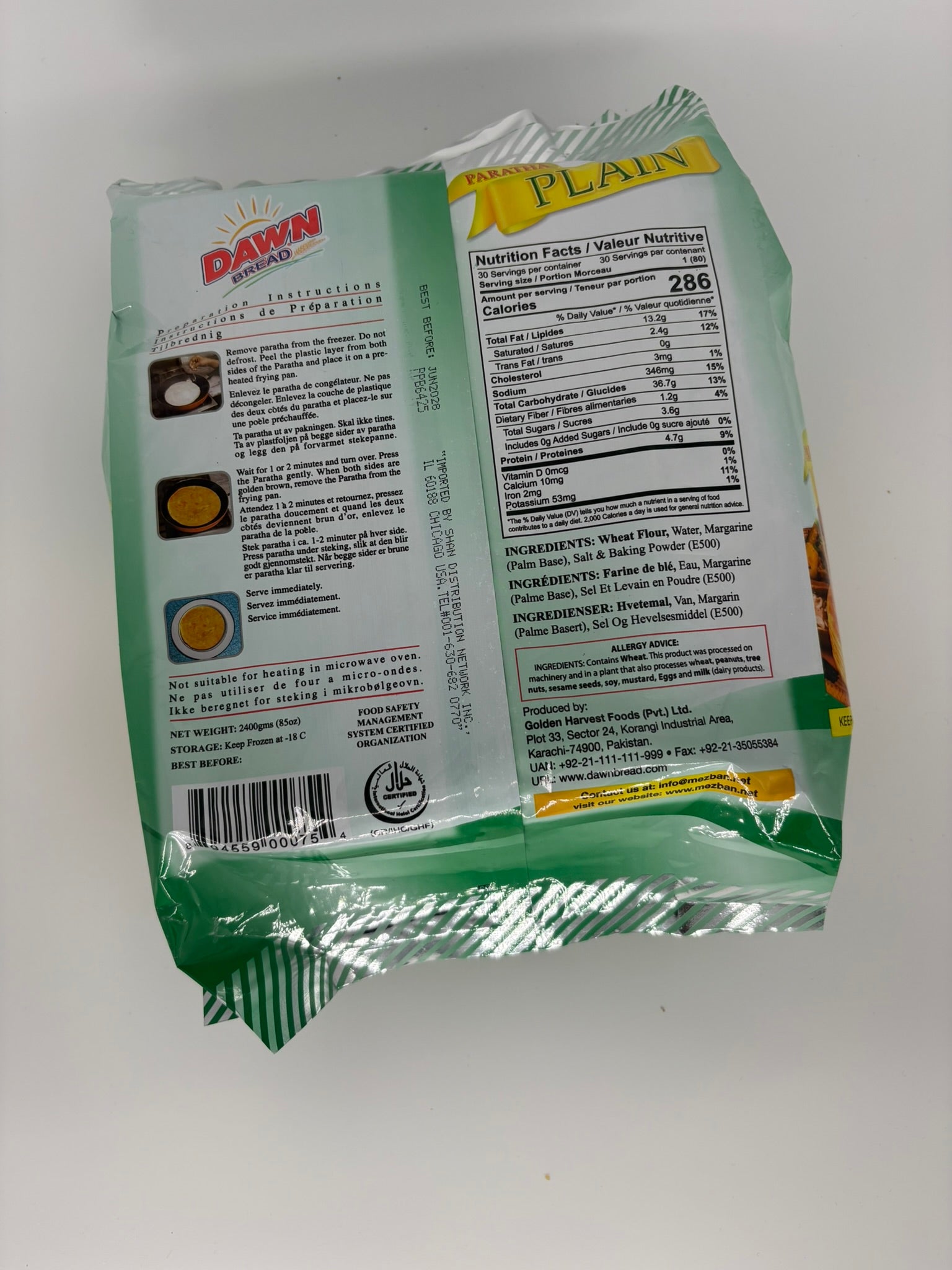 Plain Paratha (30 pieces)
