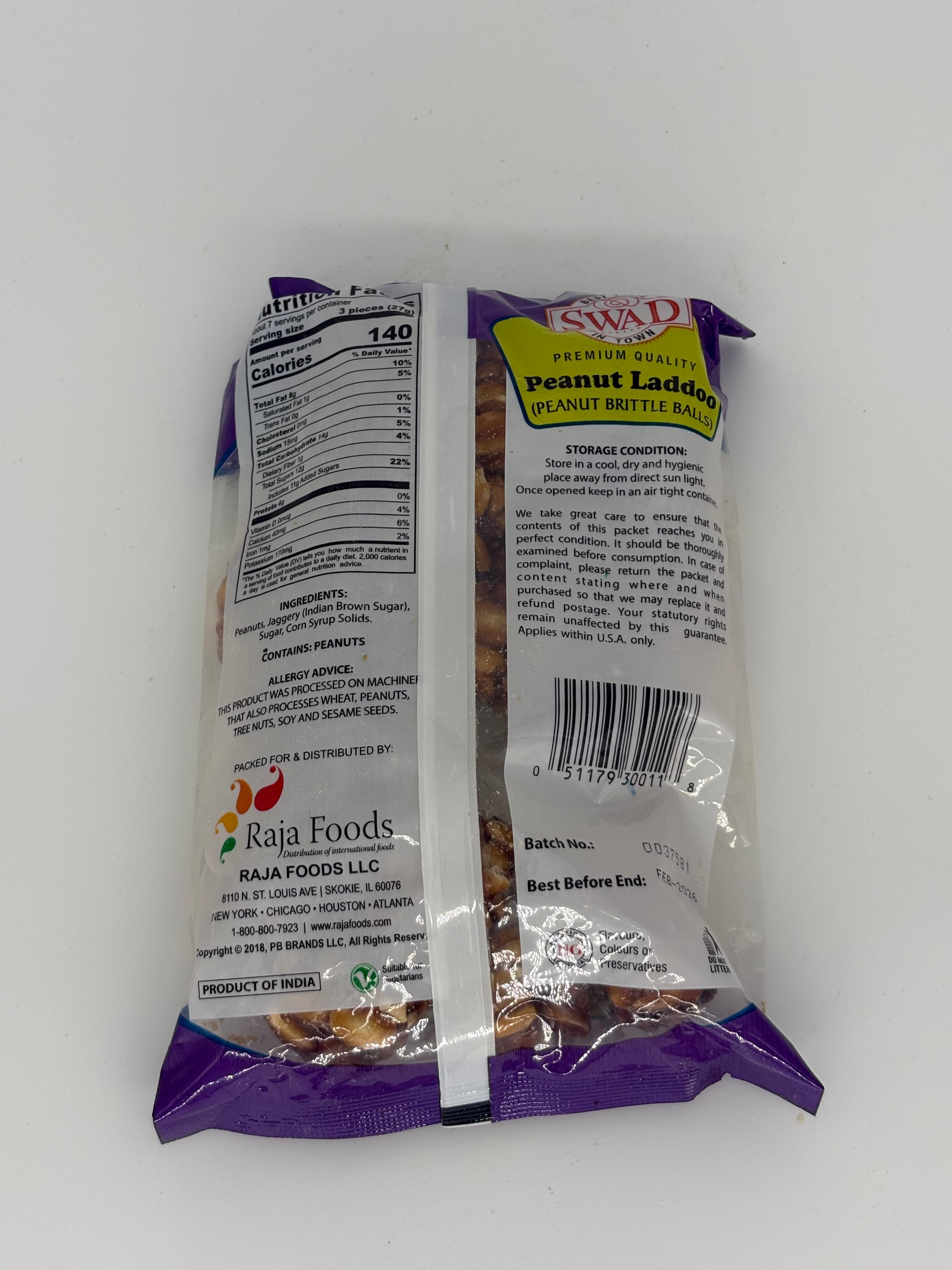 Swad Premium Quality Peanut Ladoo (Peanut Brittle Balls)