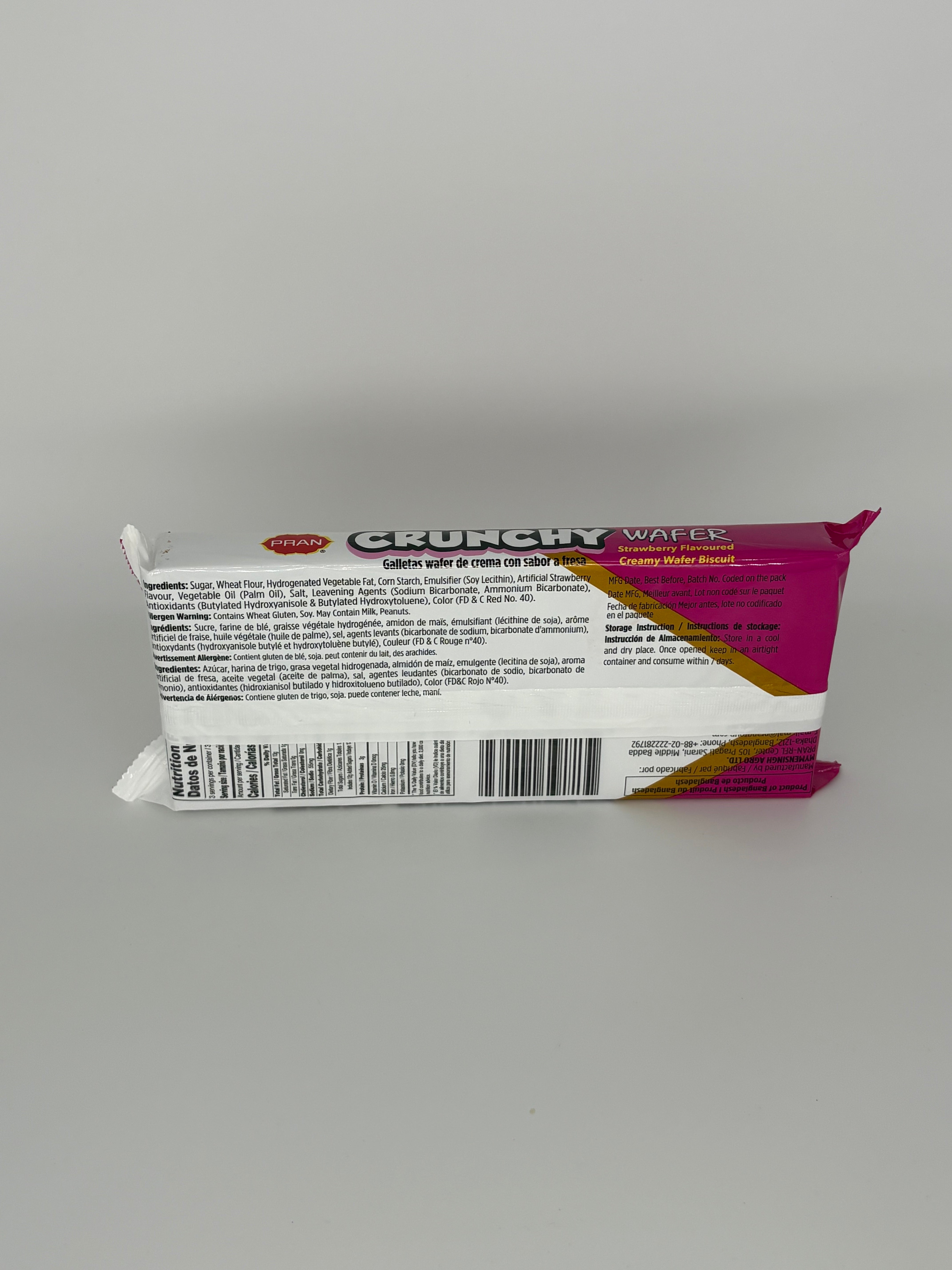Pran Crunchy Wafer Strawberry Cream Biscuits
