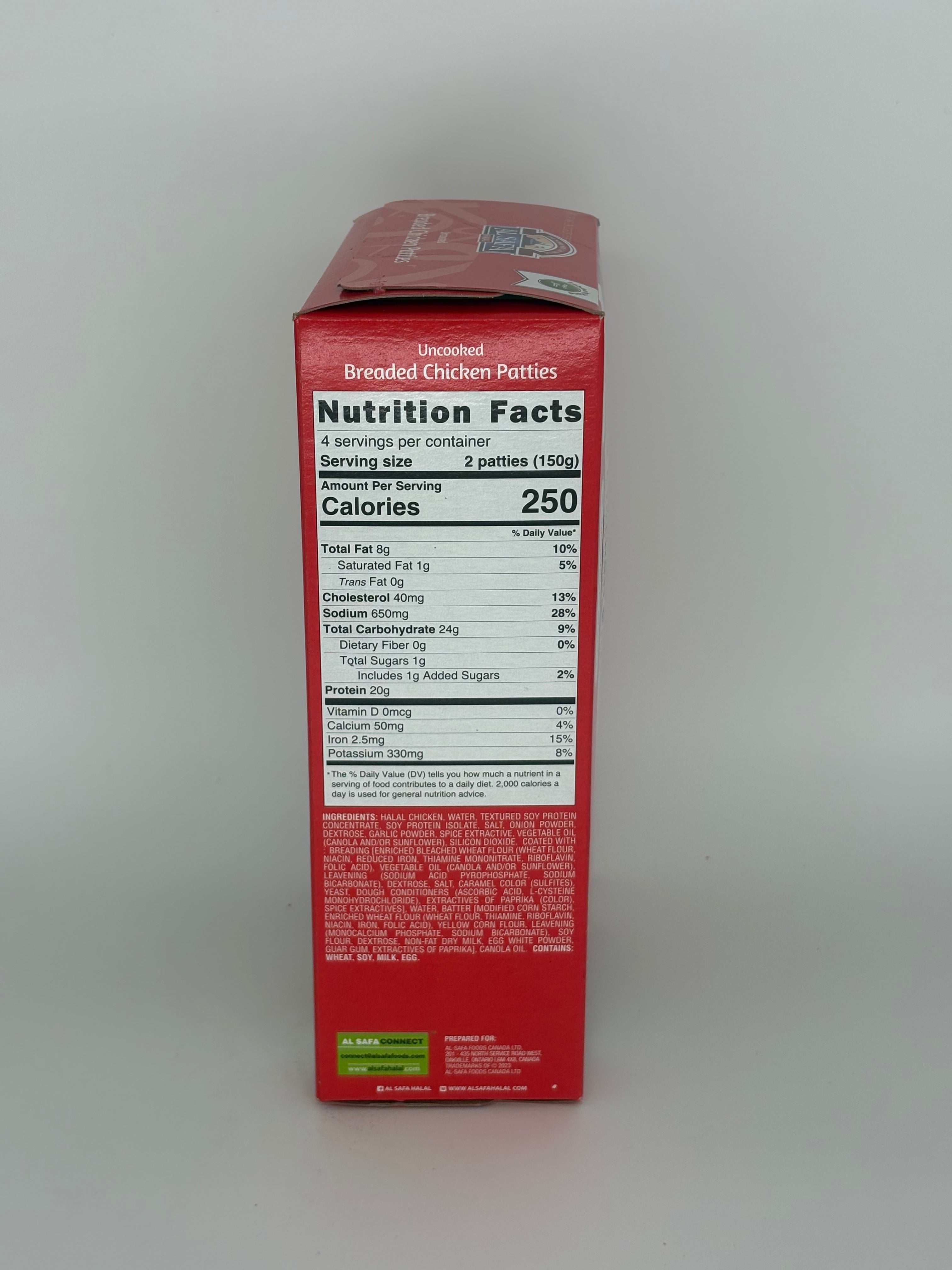 Uncooked Breaded Chicken Patties