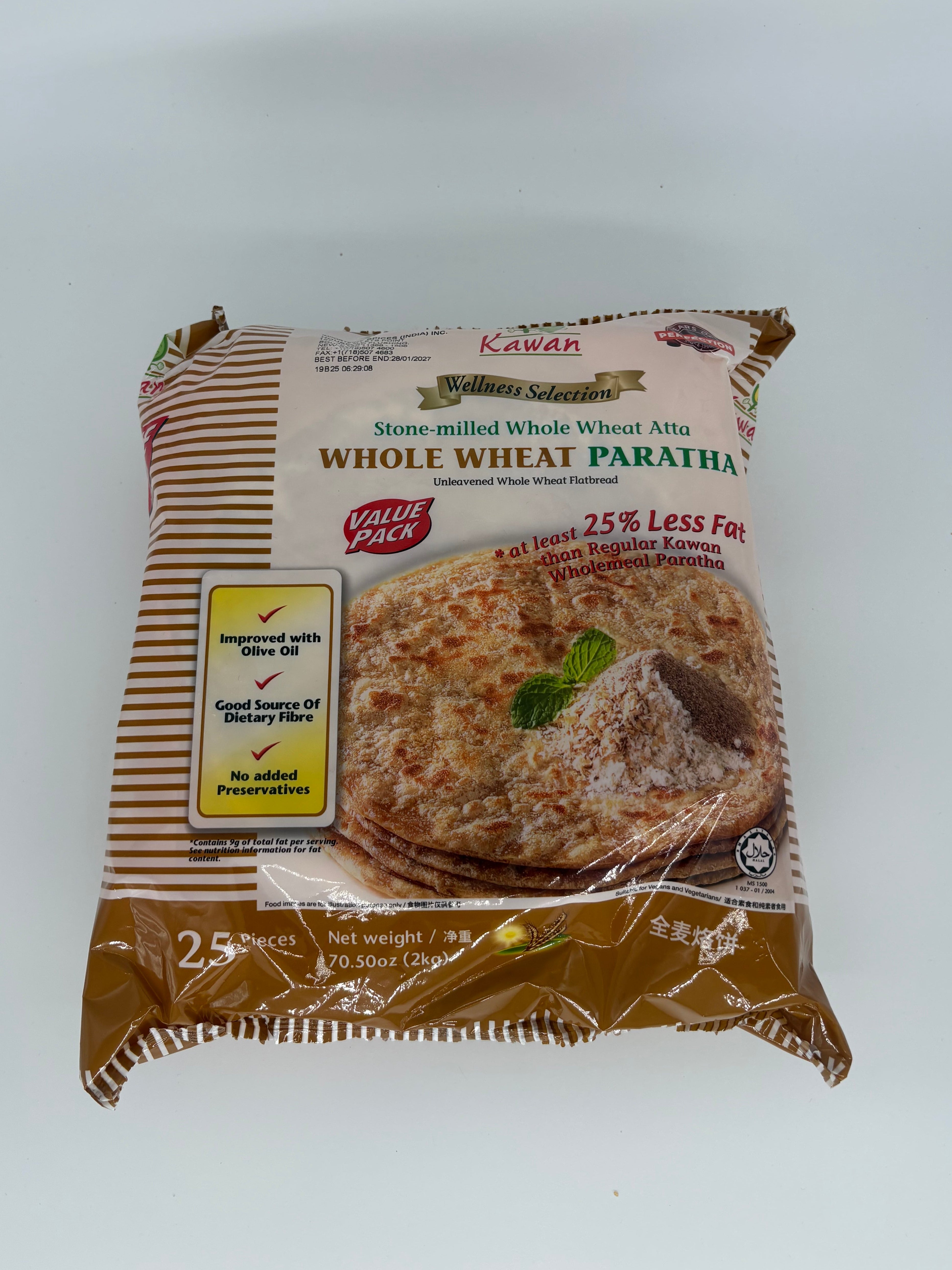 Stone-milled Whole Wheat Paratha